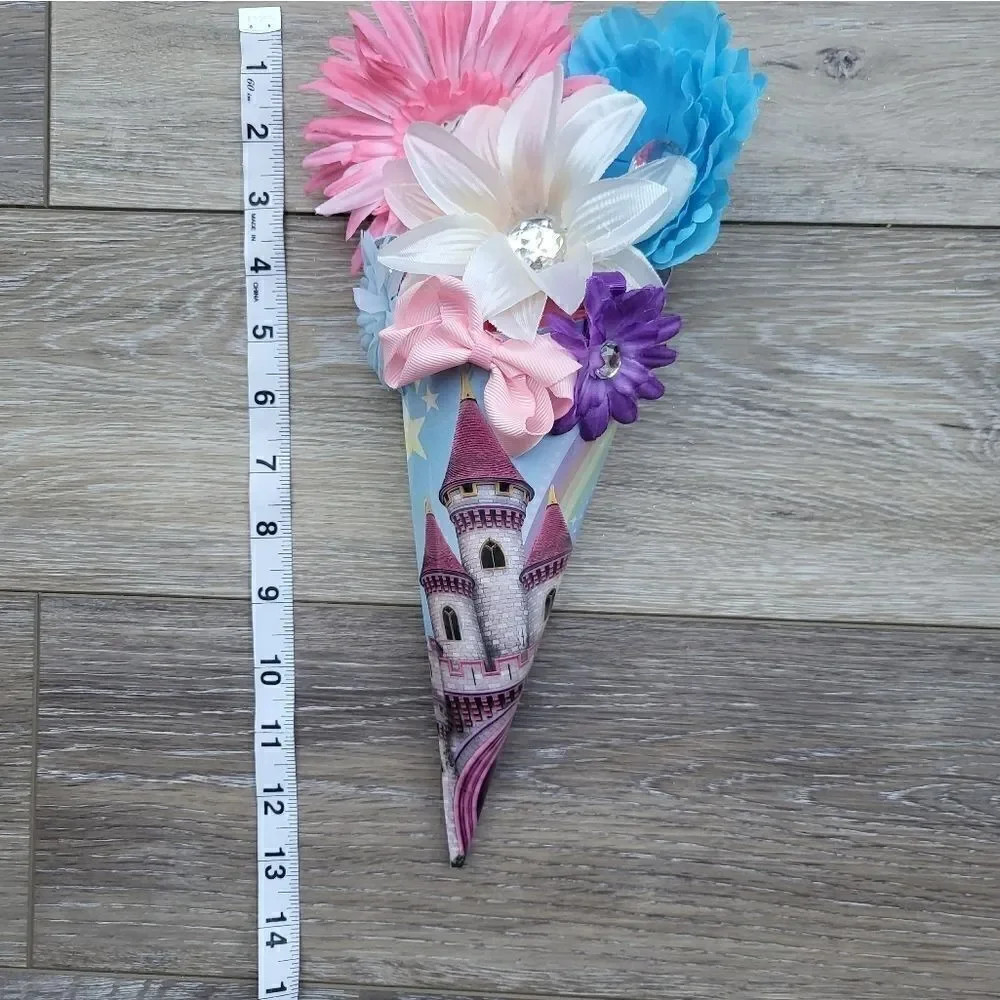 Large Hair Clip Bouquet 6 clips castle themed